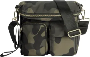 VGOAL Nylon Fabric Crossbody Bag Casual Fashion Multi-Pocket in Square Bag Female More Pockets Clamshell Shoulder Bag