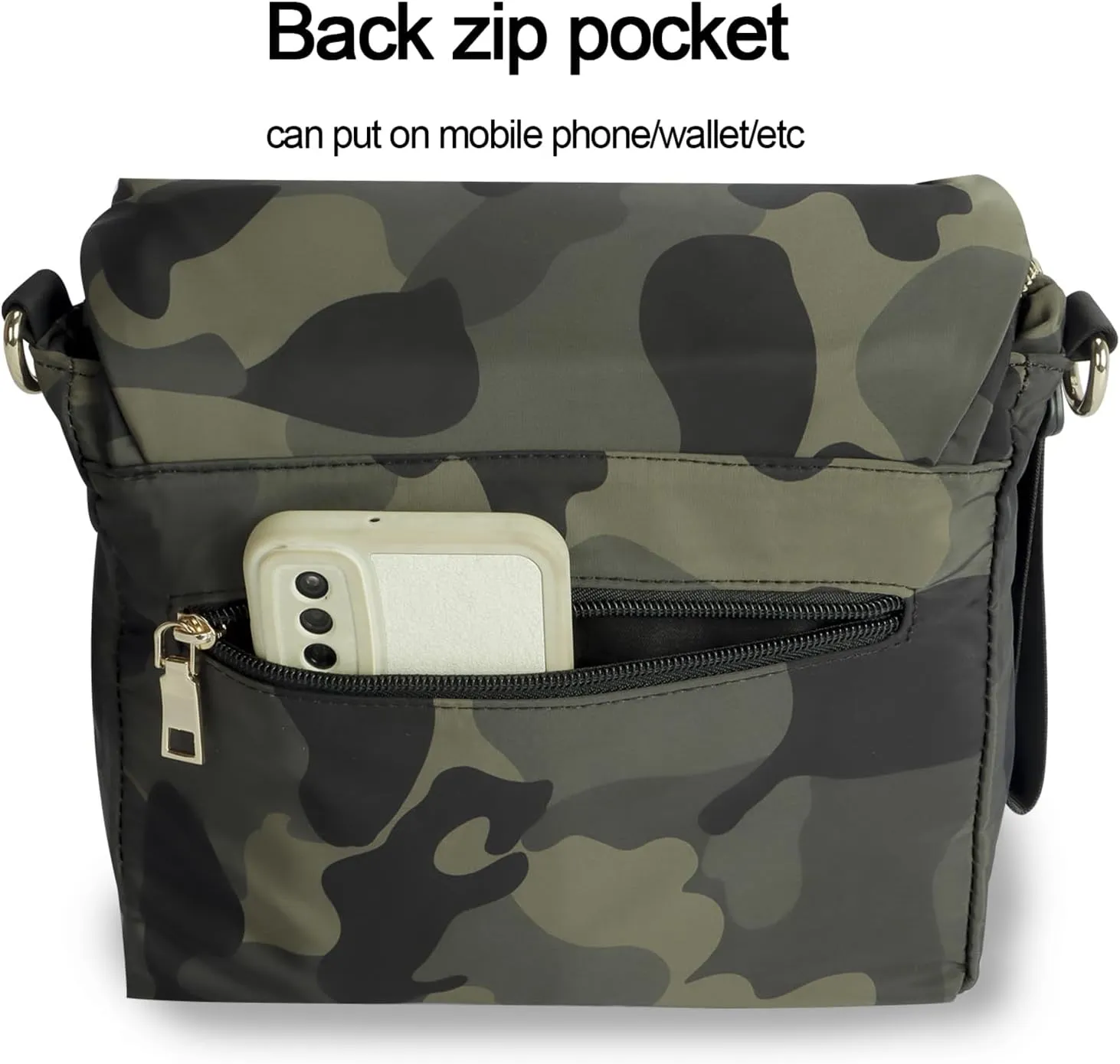 VGOAL Nylon Fabric Crossbody Bag Casual Fashion Multi-Pocket in Square Bag Female More Pockets Clamshell Shoulder Bag