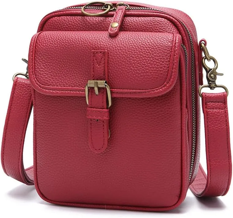 Vintage Crossbody Bags for Women, Anti Theft Purse With 10 Card Slot Messenger Shoulder Handbag Built In Wallet