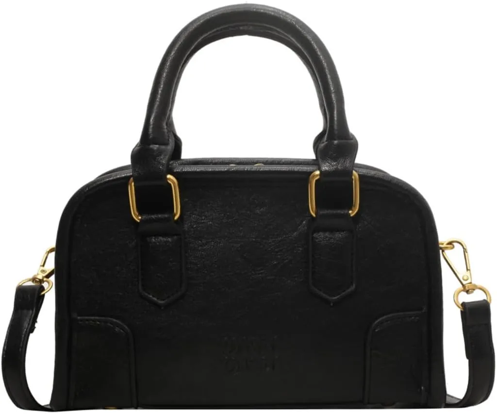 Vintage Square Bag for Women Soft Leather Shoulder Handbags Elegant Crossbody Bag