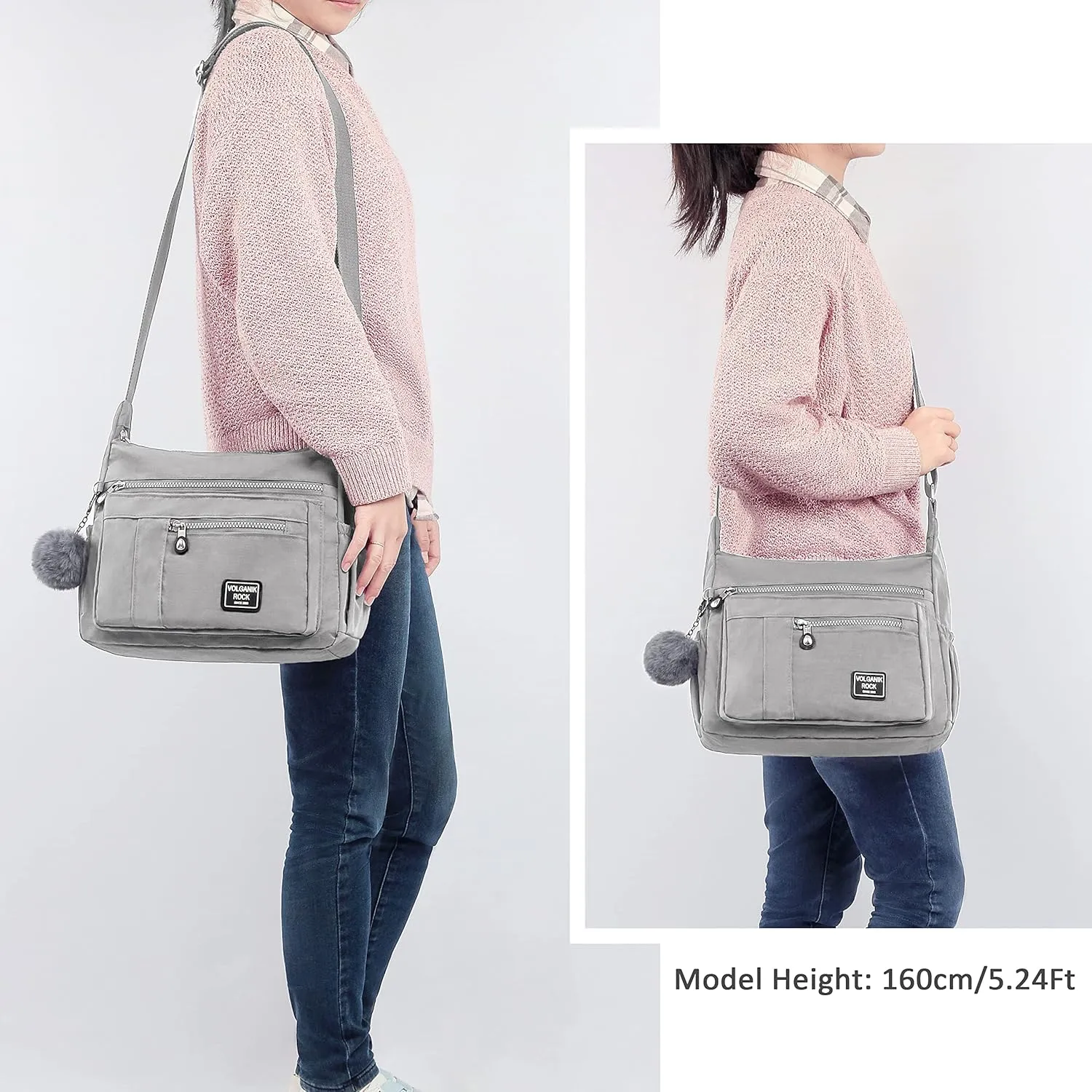VOLGANIK ROCK Crossbody Bags for Women with RFID Pocket Anti Theft Handbag Water Resistant Shoulder Bags Travel Purse