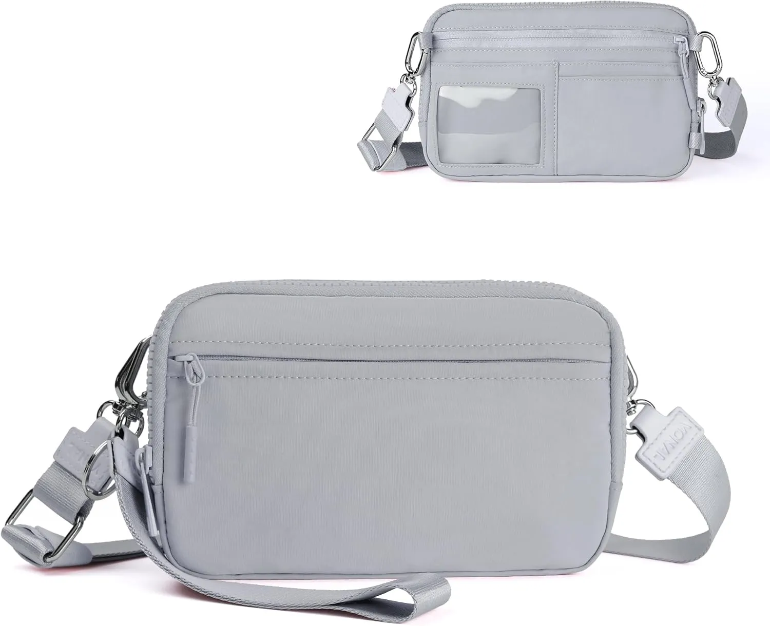 VONAL Wristlet Wallets for Women, RFID Wristlet Purse Built in Wallet, Small Nylon Crossbody Bags, Credit Card Holder