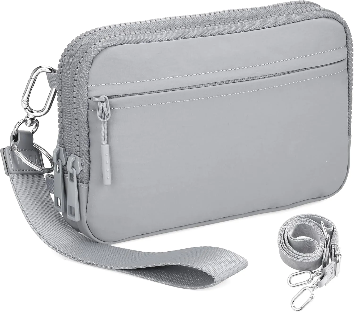 VONAL Wristlet Wallets for Women, RFID Wristlet Purse Built in Wallet, Small Nylon Crossbody Bags, Credit Card Holder