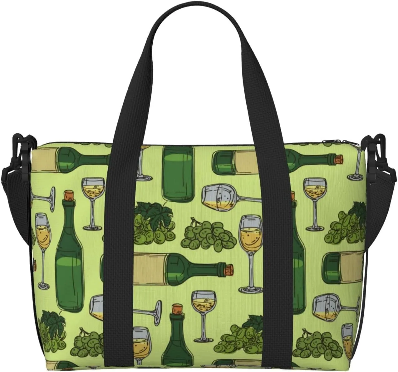 VOSERY Laptop Tote Bag for Women Work - Cute Grape Juice Gym Bag for Women Men, Personal Item Crossbody Travel Bags for Women Men Carry On, Overnight Weekender Bags for Women Travel
