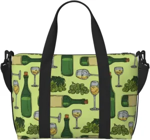 VOSERY Laptop Tote Bag for Women Work - Cute Grape Juice Gym Bag for Women Men, Personal Item Crossbody Travel Bags for Women Men Carry On, Overnight Weekender Bags for Women Travel