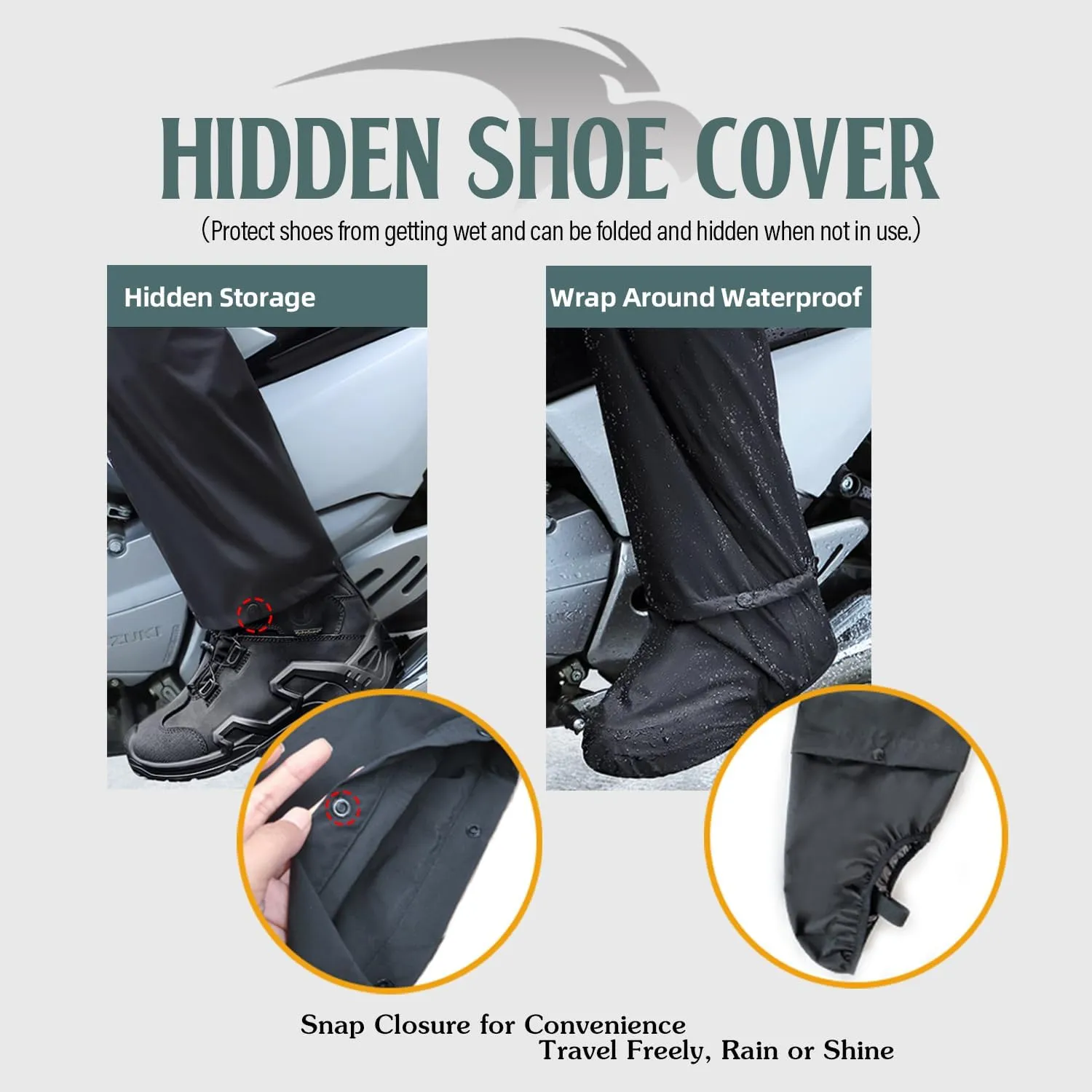 Waterproof Rain Suit for Men,Lightweight Rain Jackets and Pants Portable Reflective for Motorcycle Cycling Rain Gear