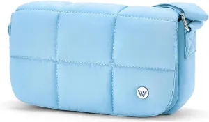 WESTBRONCO Small Puffer Crossbody Bags for Women Nylon Shoulder Bag Quilted Crossbody Purse with Adjustable Strap