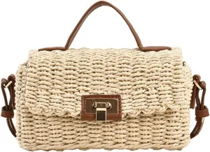 Wicker Purse Straw Crossbody Bags for Women Woven Handbags for Women Clutch Purses Shoulder Bag Beach Bag Summer 2024