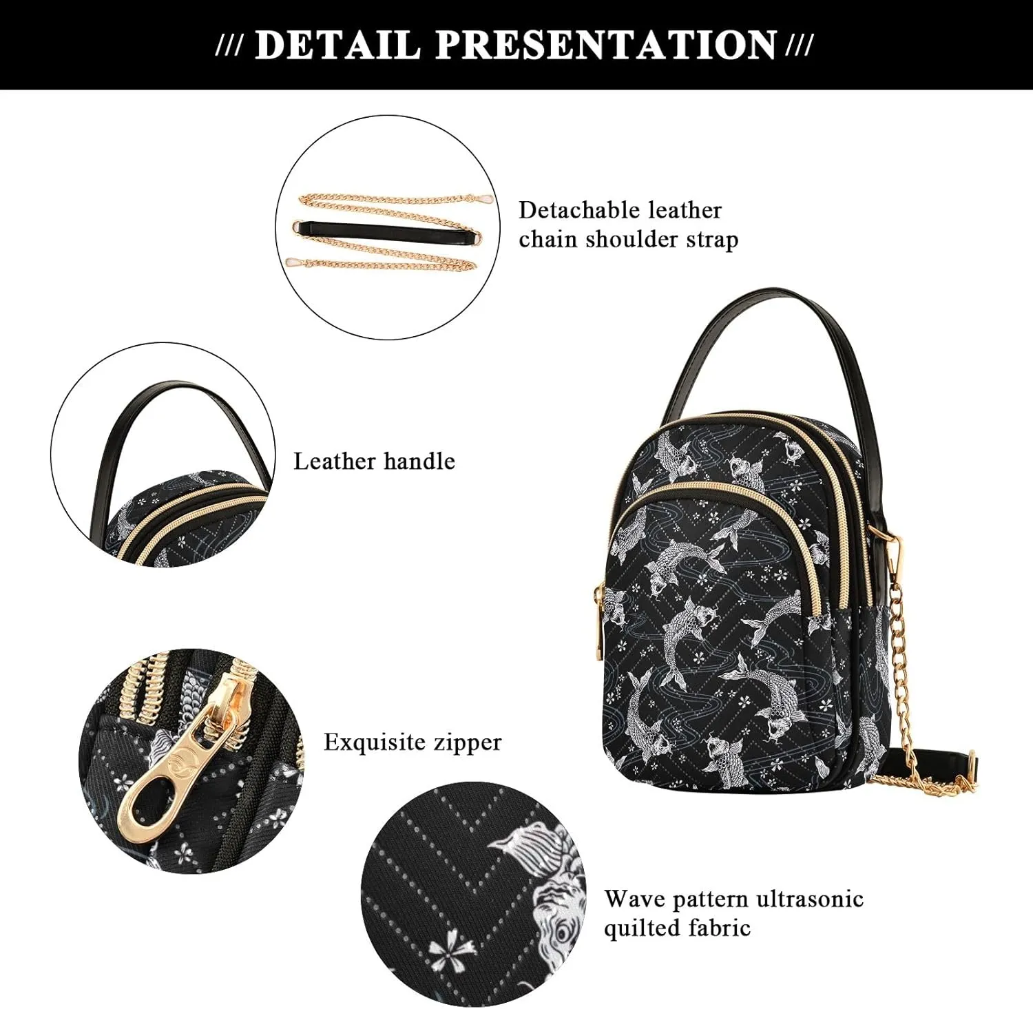 Wild Leopards Quilted Crossbody Bag Casual Crossbody Bags for Women