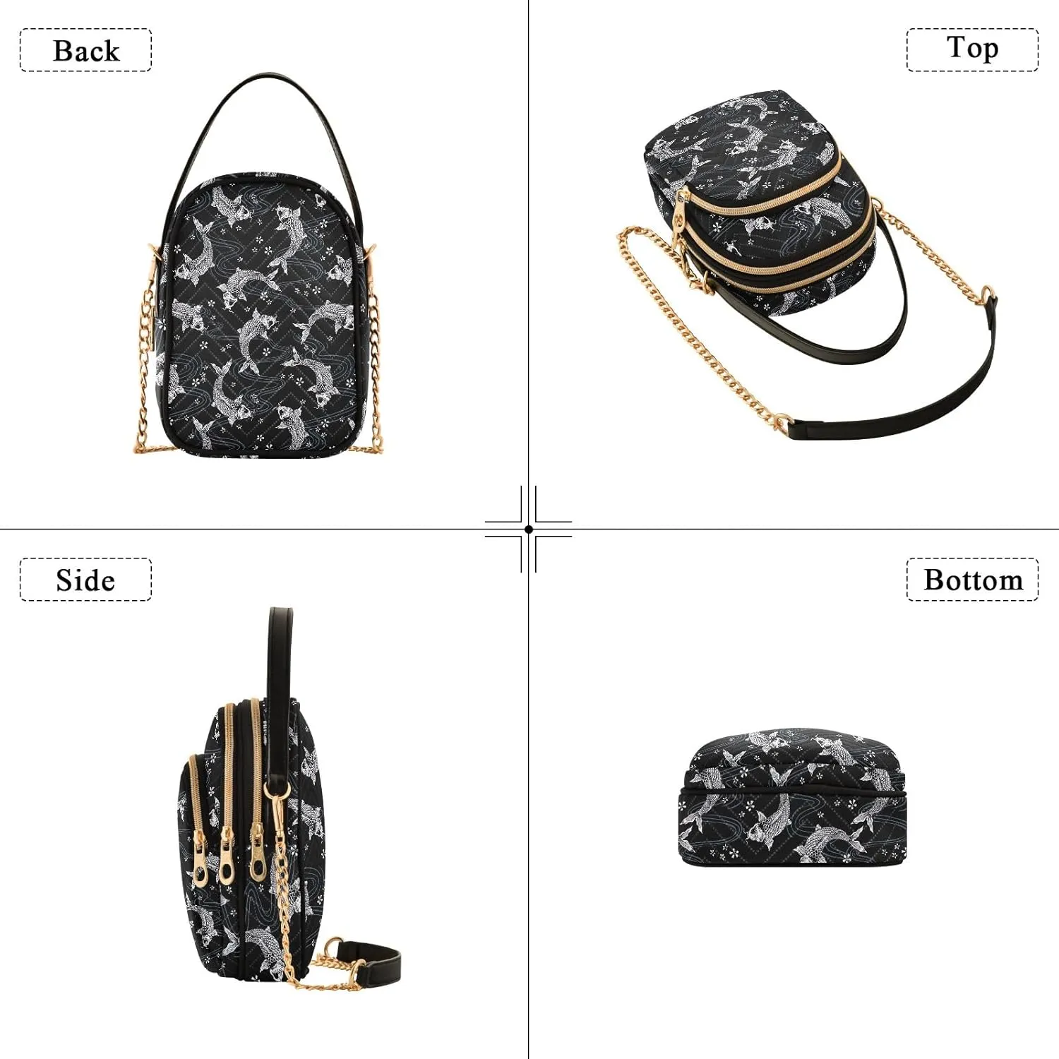 Wild Leopards Quilted Crossbody Bag Casual Crossbody Bags for Women