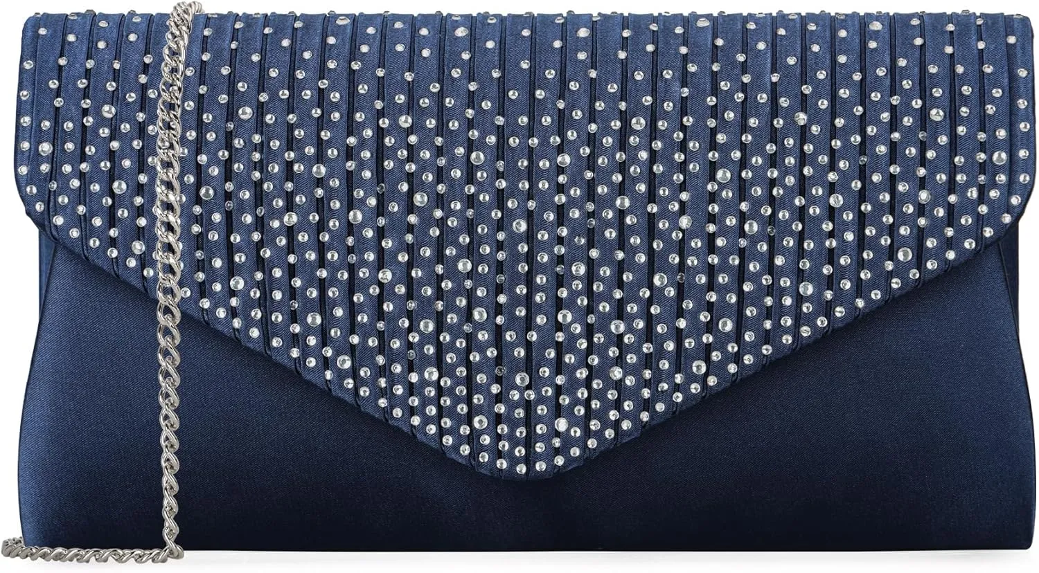 Women Evening Bag Crystal Wedding Clutch Purse Rhinestone Envelope Handbag for Prom Cocktail Party