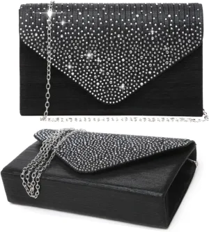 Women Evening Clutch Handbags Formal Envelope Bag Purses for Wedding Party Cocktail Prom Crossbody Shoulder Bag