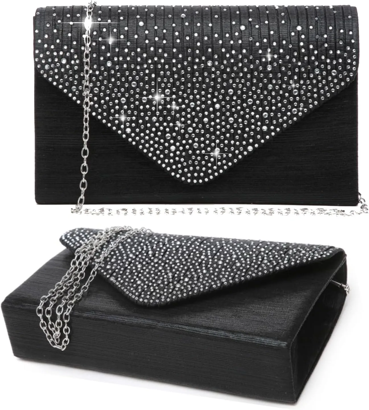 Women Evening Clutch Handbags Formal Envelope Bag Purses for Wedding Party Cocktail Prom Crossbody Shoulder Bag