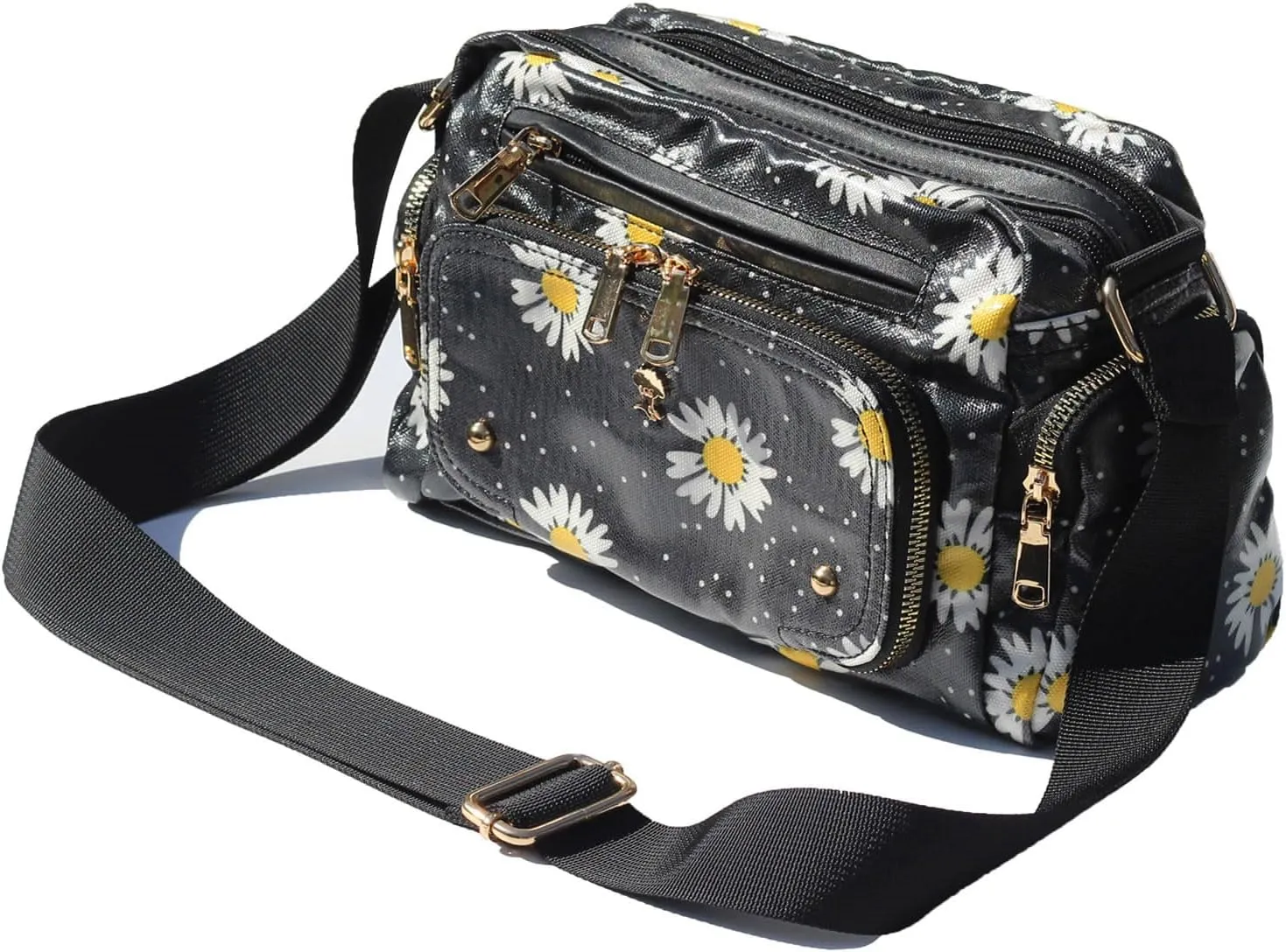 Women Fashion Tote Crossbody Handbags for Women Multi Pockets Shoulder Bag Nylon Travel Purse