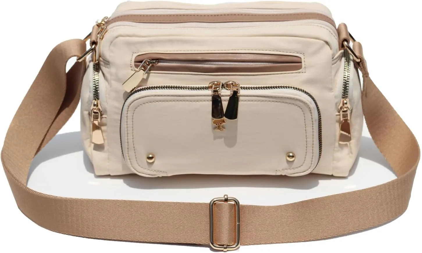 Women Fashion Tote Crossbody Handbags for Women Multi Pockets Shoulder Bag Nylon Travel Purse