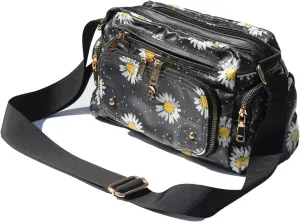 Women Fashion Tote Crossbody Handbags for Women Multi Pockets Shoulder Bag Nylon Travel Purse