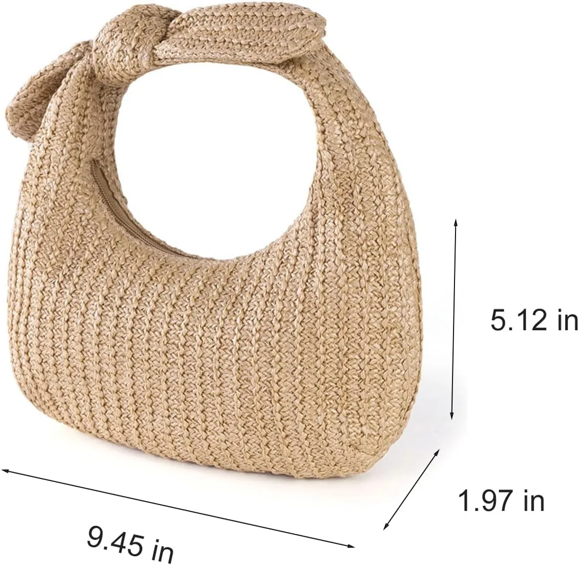 Women Straw Clutch Purse Handbag Summer Elegant Vacation Style Shoulder Bag Crossbody Bag