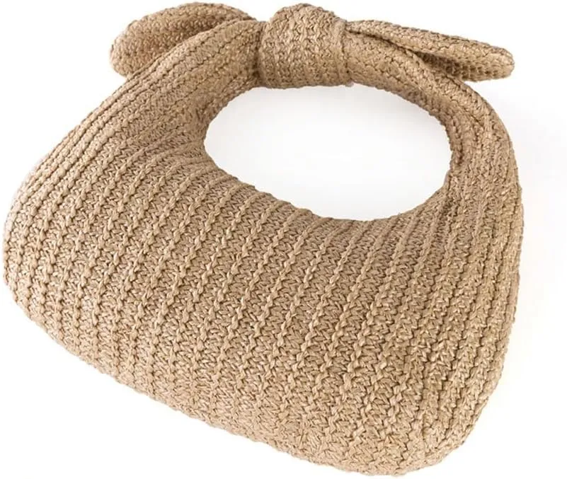 Women Straw Clutch Purse Handbag Summer Elegant Vacation Style Shoulder Bag Crossbody Bag