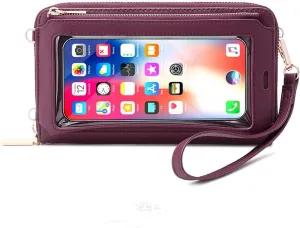 Women Touch Screen Crossbody Bags Cell Phone Wristlets Purse RFID Blocking Clutch Wallets Card Holder