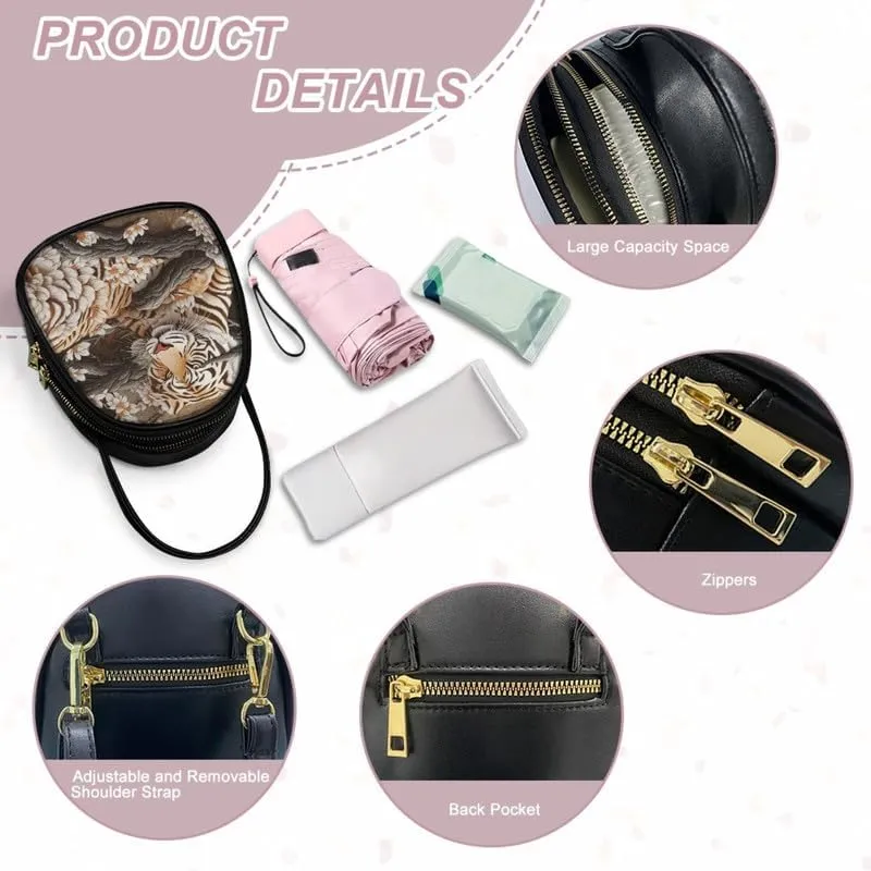 Women Travel Crossbody Cell Phone Purse, PU Leather Wallet Shoulder Bag Zipper Top Handle Handbag Multi Pocket