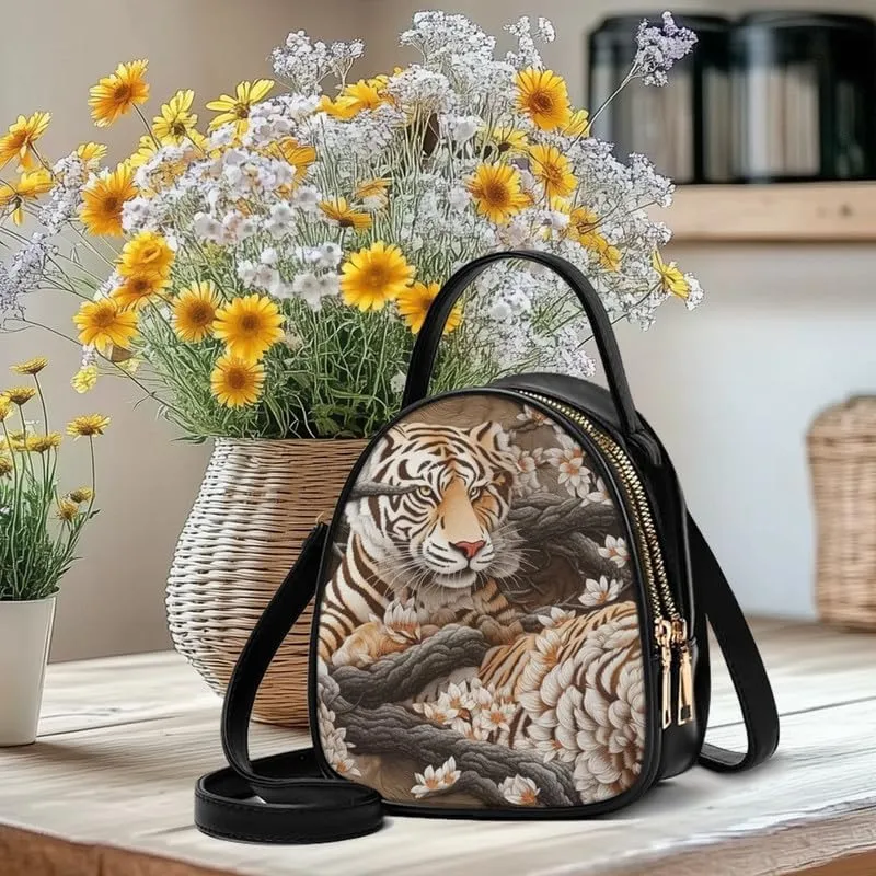 Women Travel Crossbody Cell Phone Purse, PU Leather Wallet Shoulder Bag Zipper Top Handle Handbag Multi Pocket
