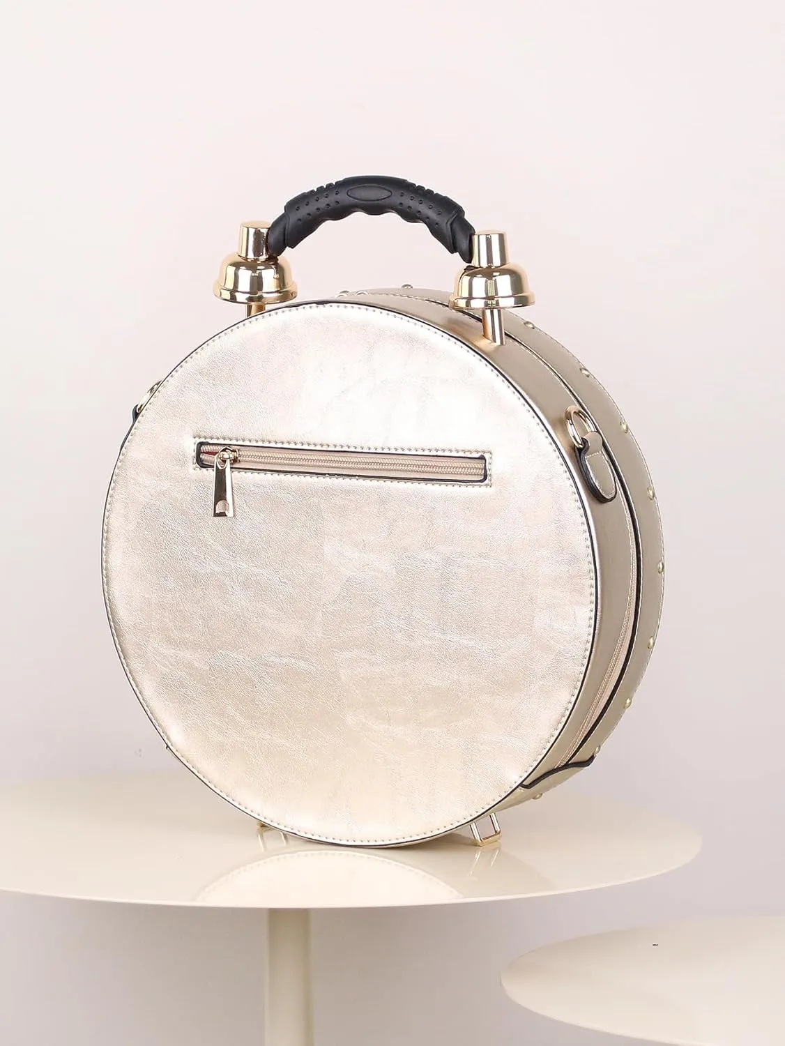 Women Vintage Clock Bag Vegan Leather Crossbody Shoulder Purse Real Clock Steampunk Retro Handbag