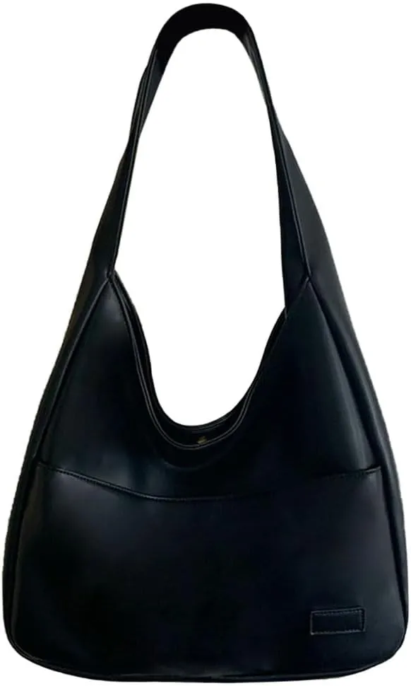 Women Vintage Hobo Bag Casual PU Leather Shoulder Bag Large Capacity Retro Tote Handbag Soft Underarm Bag Daily Dat
