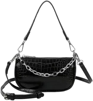 Women's Commuter Handbags Alligator Print Shoulder Bags Adjustable Crossbody Bag Zipper Purses