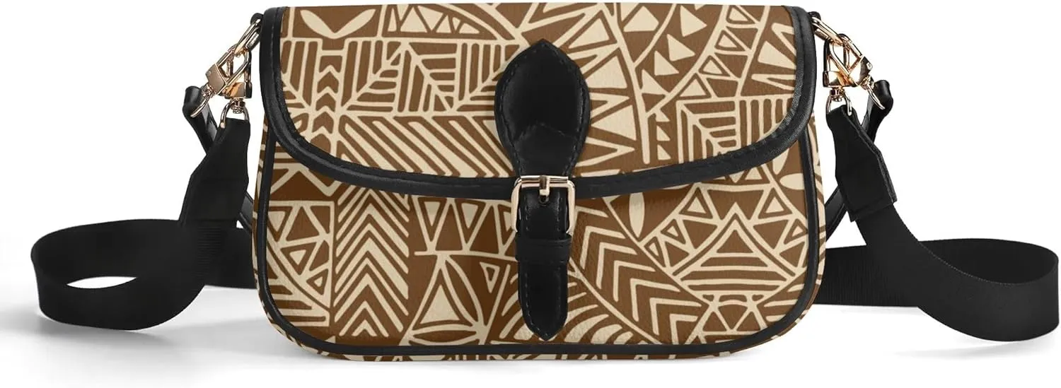 Women'S Crossbody Bag Custom Tribal Print Floral Print Small Square Bag Polynesian Party Fashion Elegant Women'S Bag