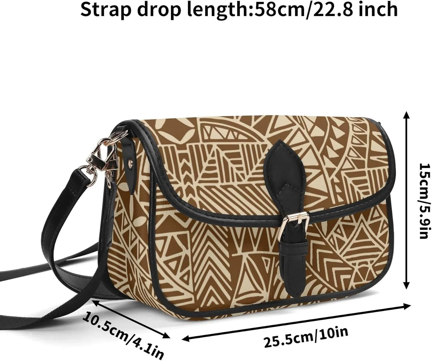 Women'S Crossbody Bag Custom Tribal Print Floral Print Small Square Bag Polynesian Party Fashion Elegant Women'S Bag