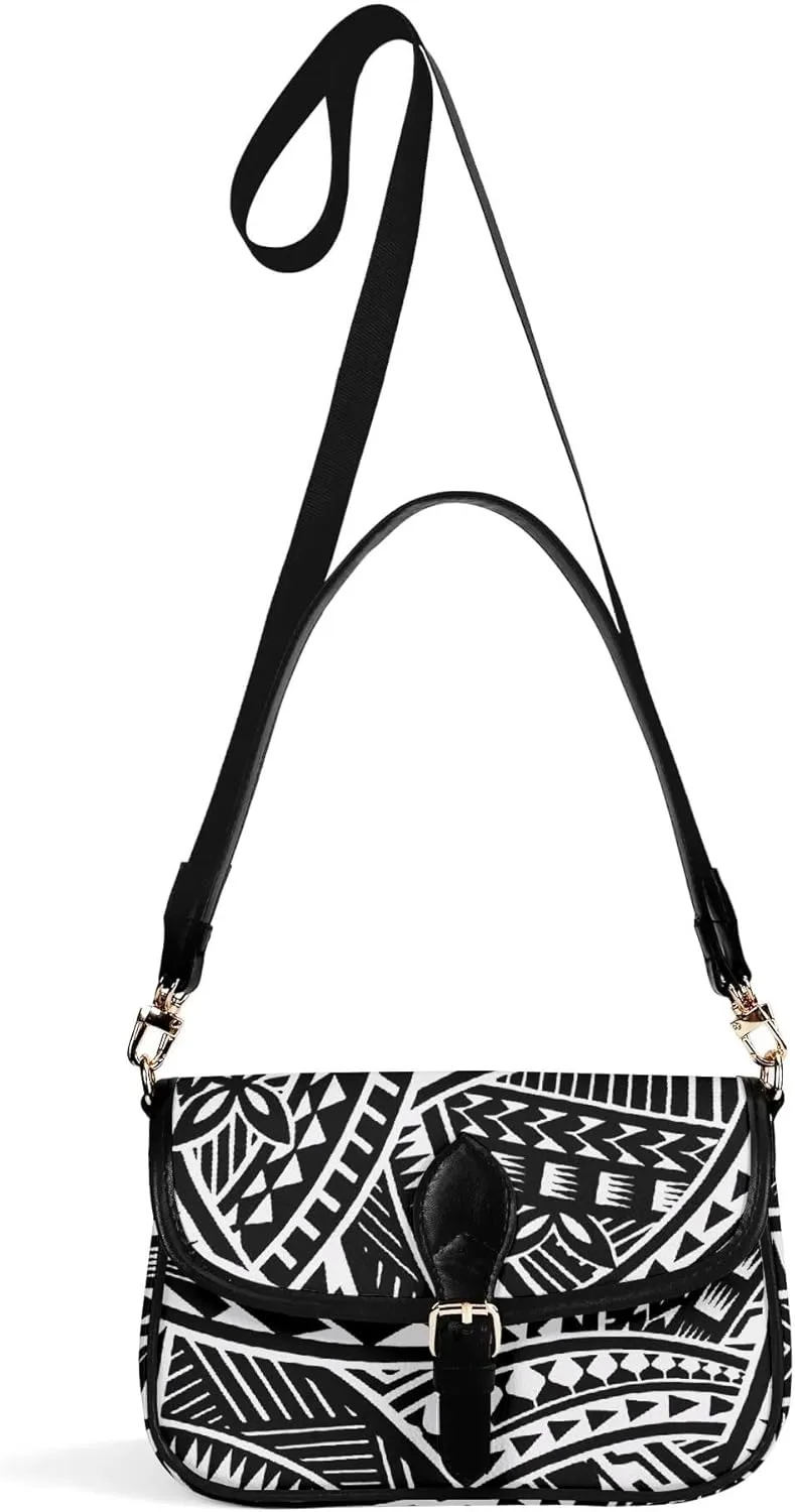 Women'S Crossbody Bag Custom Tribal Print Floral Print Small Square Bag Polynesian Party Fashion Elegant Women'S Bag