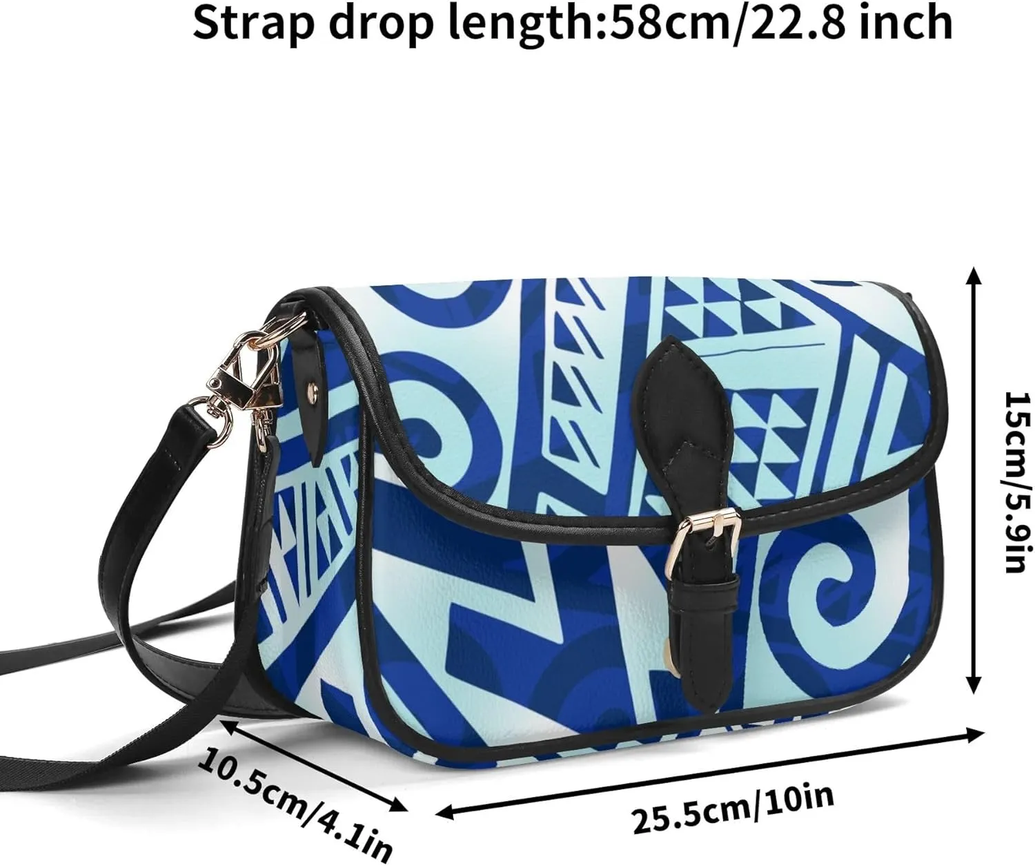 Women'S Crossbody Bag Custom Tribal Print Floral Print Small Square Bag Polynesian Party Fashion Elegant Women'S Bag