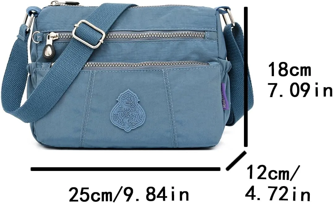 Women's Crossbody Bag with Zipper Pockets, Adjustable Strap,A gift for mom