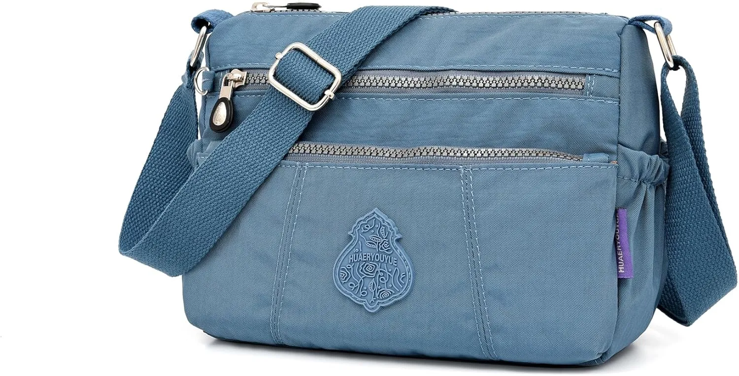 Women's Crossbody Bag with Zipper Pockets, Adjustable Strap,A gift for mom