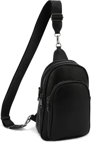 Womens Crossbody Purse Sling Bag for Women Vegan Leather Crossbody Fanny Packs for Travel Cell Phone Purse Chest Bag Trendy