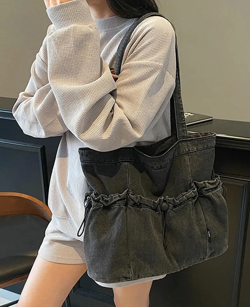 Womens Denim Hobo Bags Large Capacity Tote Purse Casual Shoulder Bags with Multiple Pockets