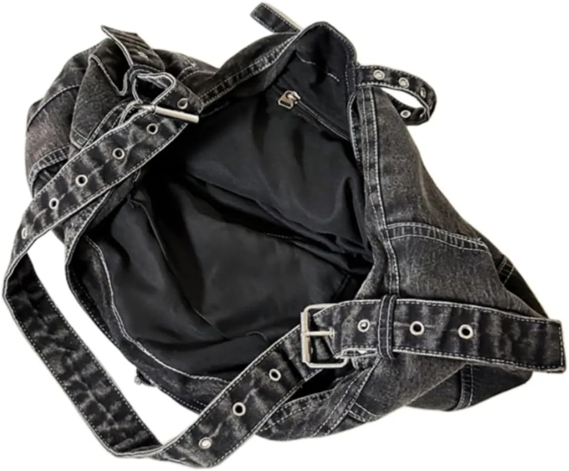 Womens Denim Shoulder Purses and Handbags, Casual Messenger Bag Tote Crossbody Purse Daily Hobo Bag