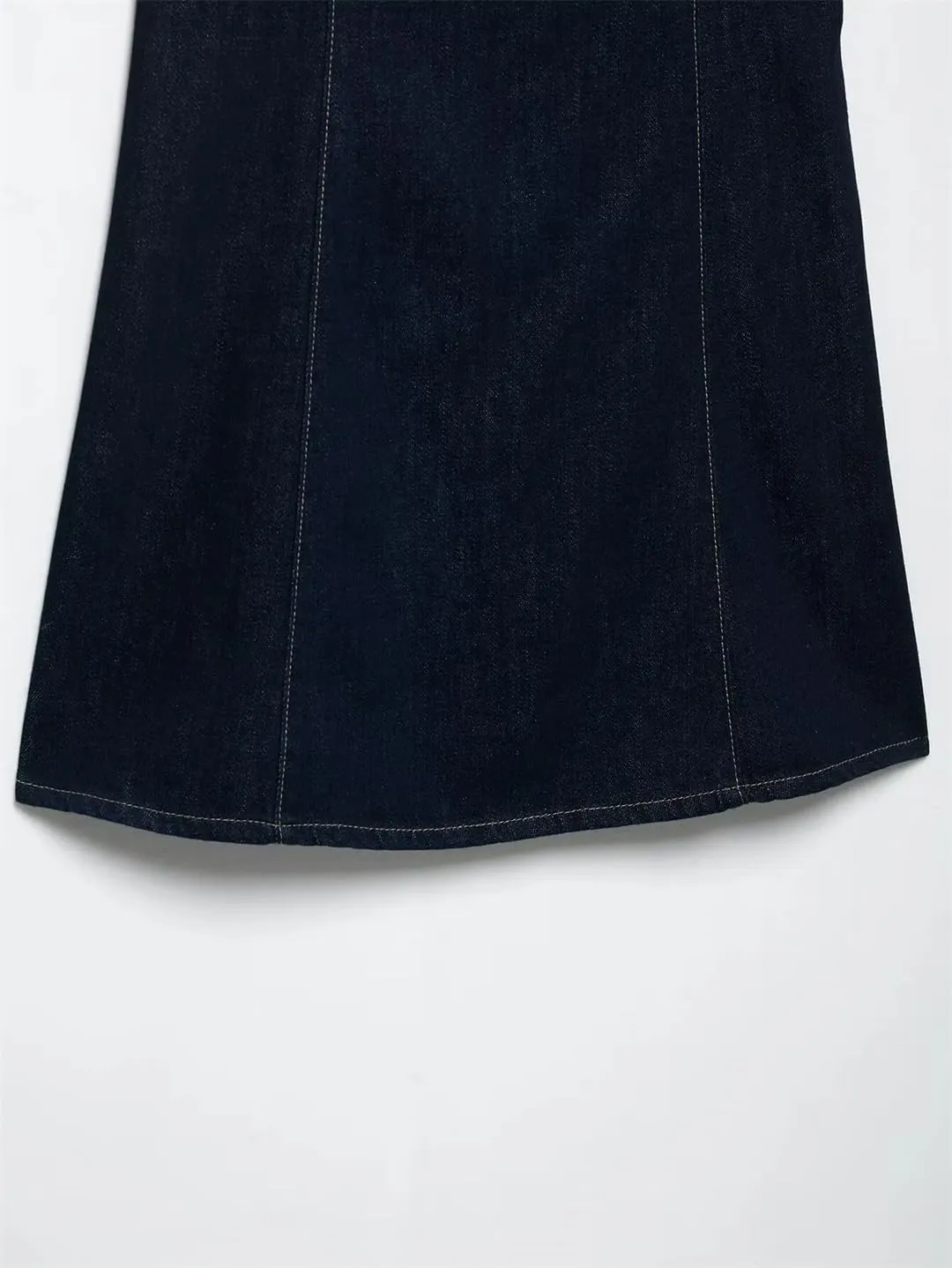 Women's Denim Slim Square Neck Wide Shoulder Strap Short Sleeveless Jeans Dress