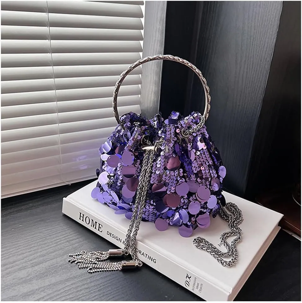 Women's Glitter Clutch Evening Handbags Sparkly Clutch Triangle Purse for 1920s Party Prom Wedding