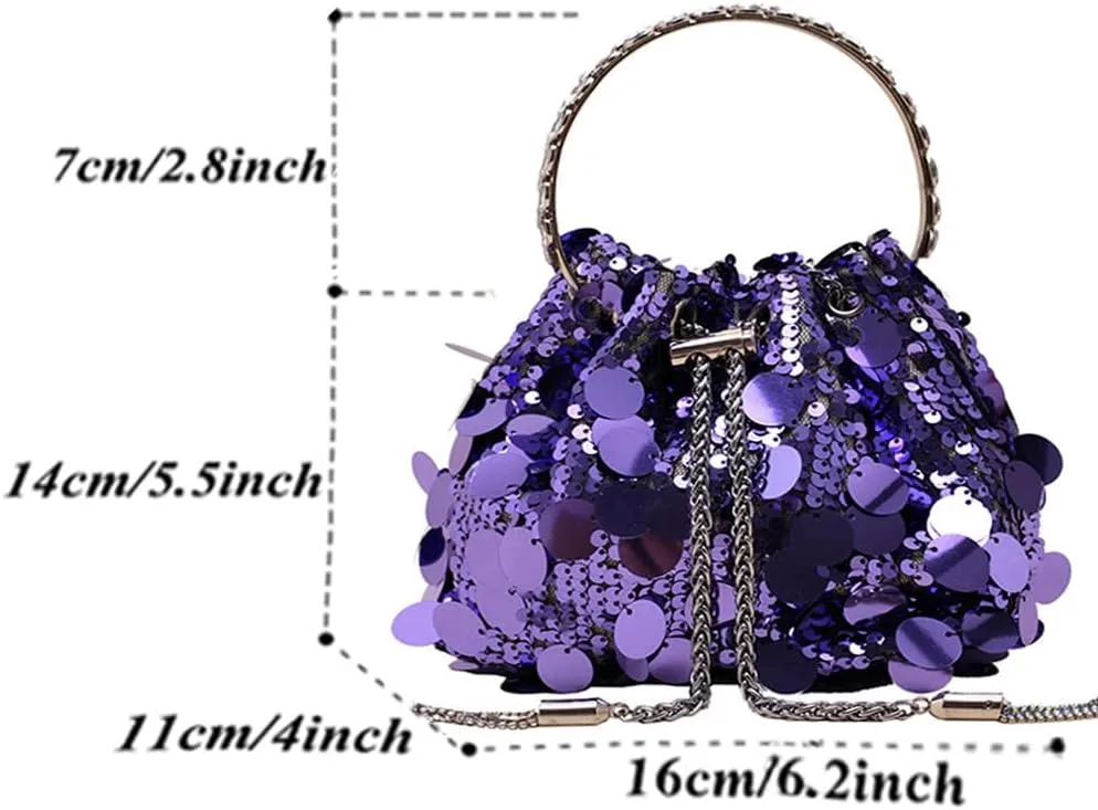 Women's Glitter Clutch Evening Handbags Sparkly Clutch Triangle Purse for 1920s Party Prom Wedding
