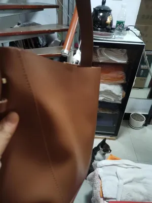 Women's Leather Shoulder Crossbody Bucket Bag, Large Capacity Cowhide Handbag