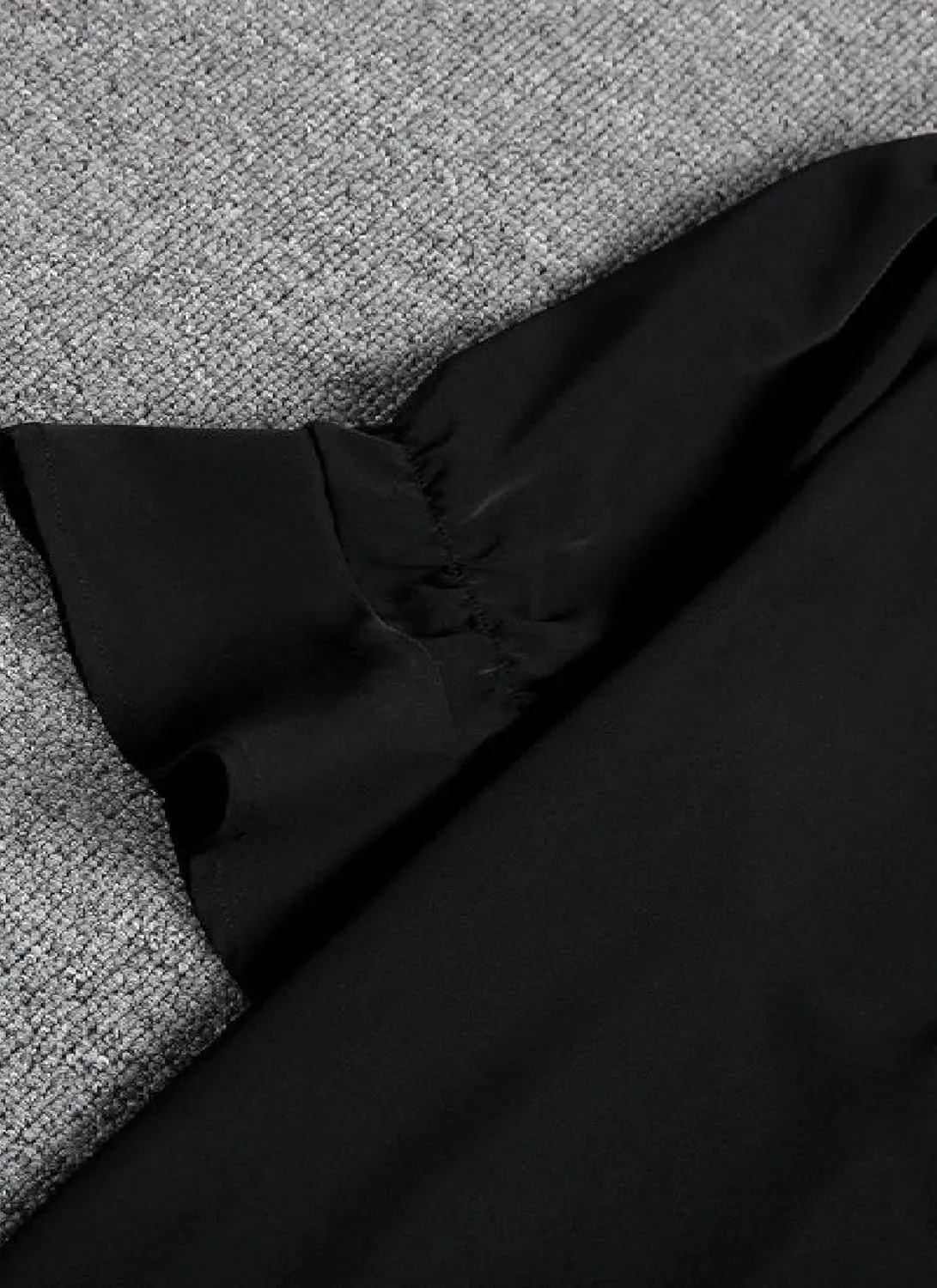 Womens Mini Dress V-Neck Short Sleeve with Bell Cuffs Black Casual Elegant 2025 Spring Summer Daily Office Dress