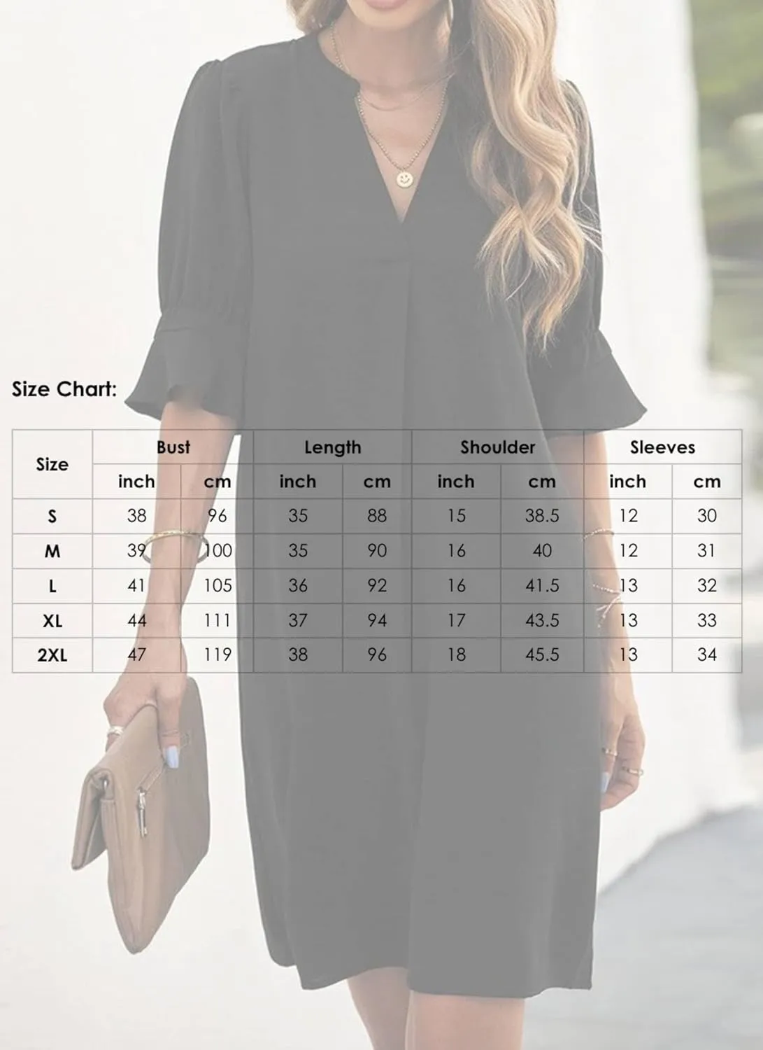 Womens Mini Dress V-Neck Short Sleeve with Bell Cuffs Black Casual Elegant 2025 Spring Summer Daily Office Dress