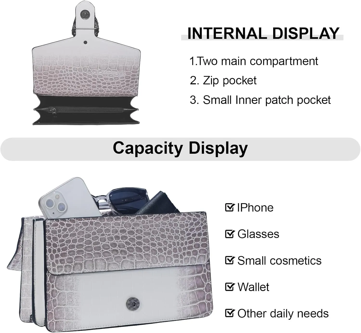 Women's Snake Print Crossbody Shoulder Bag PU Leather Satchel Chain Purse Evening Clutch Handbag