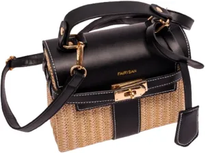 Women's Straw Beach Bag Crossbody Bag