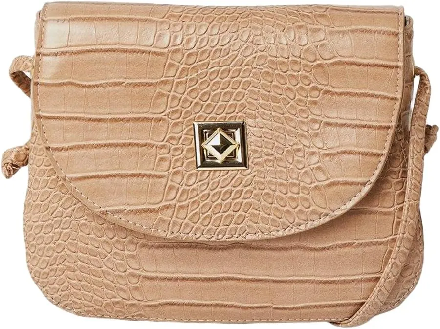 Womens/Ladies Tiffany Crocodile Print Crossbody Bag