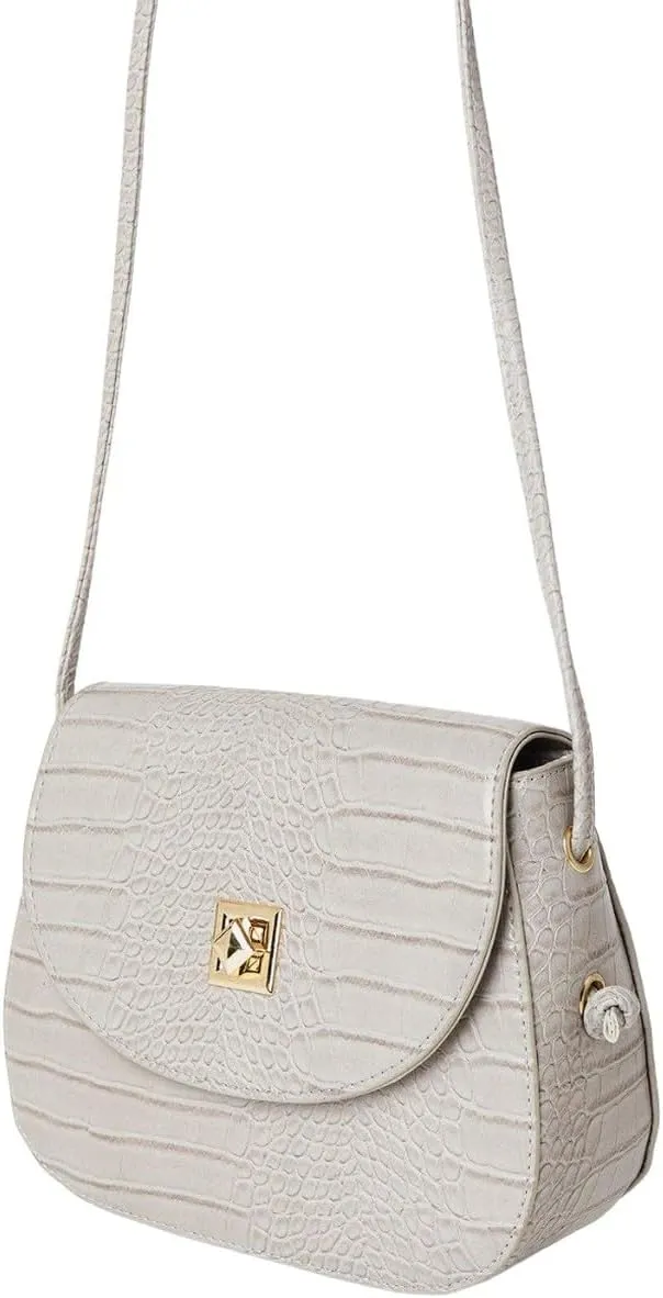 Womens/Ladies Tiffany Crocodile Print Crossbody Bag
