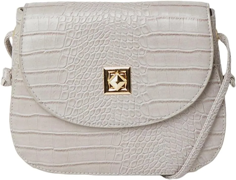 Womens/Ladies Tiffany Crocodile Print Crossbody Bag