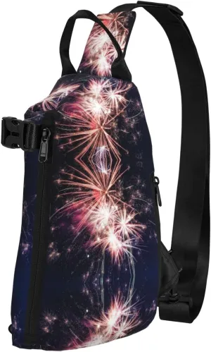 Wood Grain Print Travel Crossbody Backpack Bag,Lightweight Sling Bag For Travel Unisex