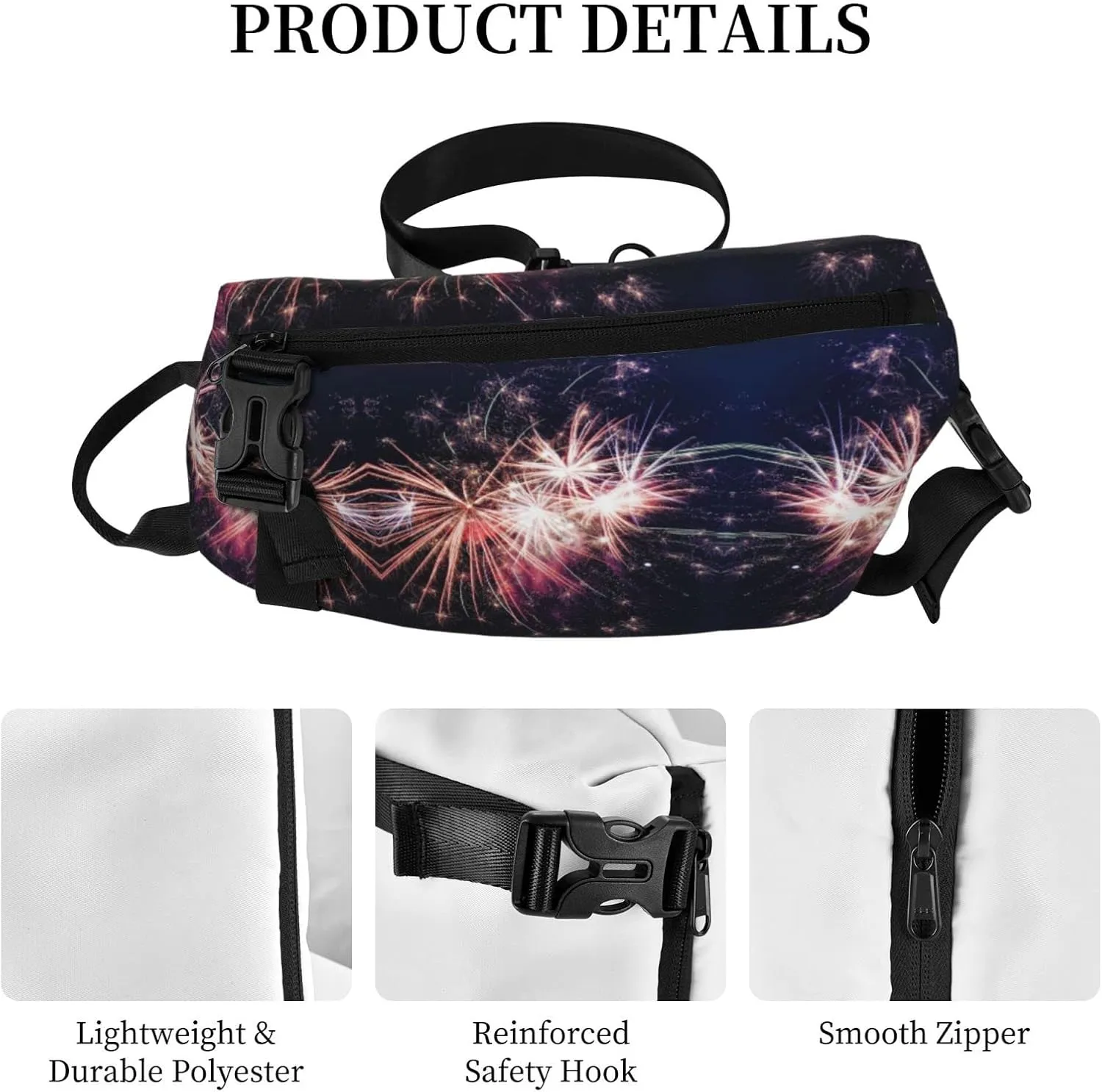 Wood Grain Print Travel Crossbody Backpack Bag,Lightweight Sling Bag For Travel Unisex